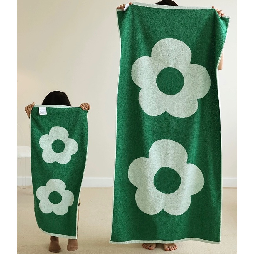 ┇兩色兩尺寸┇荷包蛋花花浴巾居家毛巾純棉毛巾吸水毛巾純棉浴巾吸水浴巾歐拉波波選物-細節圖7