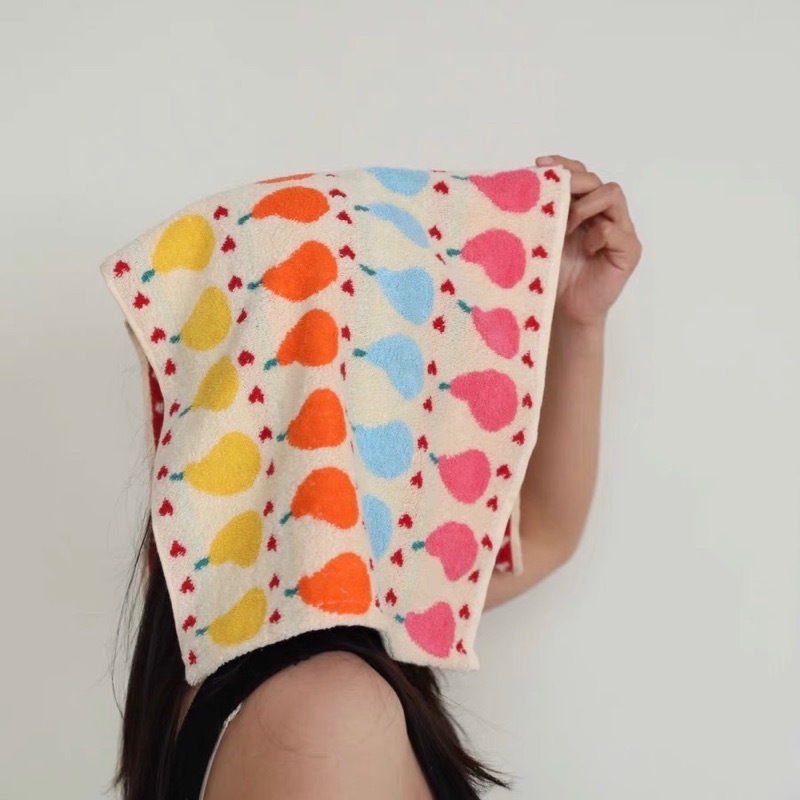 ┇三色三尺寸┇繽紛梨子浴巾繽紛梨子毛巾寶寶毛巾寶寶浴巾居家毛巾純棉毛巾吸水毛巾純棉浴巾吸水浴巾-細節圖3