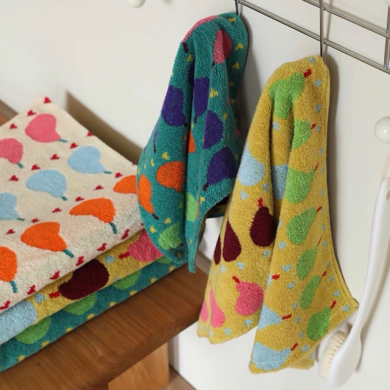 ┇三色三尺寸┇繽紛梨子浴巾繽紛梨子毛巾寶寶毛巾寶寶浴巾居家毛巾純棉毛巾吸水毛巾純棉浴巾吸水浴巾-細節圖8