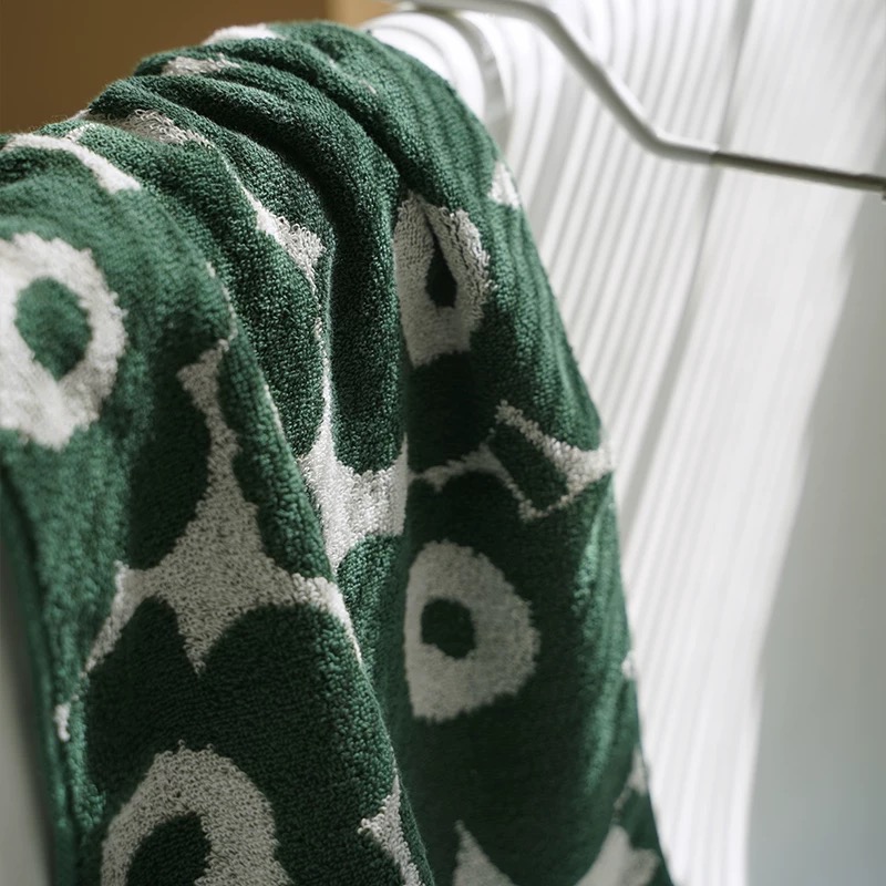 ┇兩色┇北歐花朵毛巾北歐花朵毛巾居家毛巾marimekko同款毛巾純棉毛巾吸水毛巾純棉浴巾吸水浴巾-細節圖7