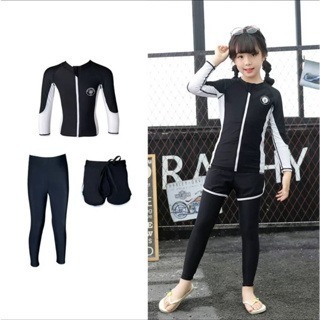 水母衣 長袖泳衣 情侶泳衣 小孩泳衣 多件式 防曬泳衣 泳衣 防寒衣 潛水衣 潛水服 女生男生 韓國風-細節圖5