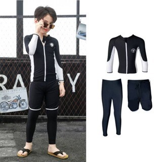 水母衣 長袖泳衣 情侶泳衣 小孩泳衣 多件式 防曬泳衣 泳衣 防寒衣 潛水衣 潛水服 女生男生 韓國風-細節圖7