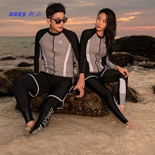 防曬 情侶親子 長袖泳衣 水母衣 潛水衣 防曬泳衣 泳裝 泳衣保守 長袖泳裝 泳衣 泳褲 潮流 韓國風-細節圖4