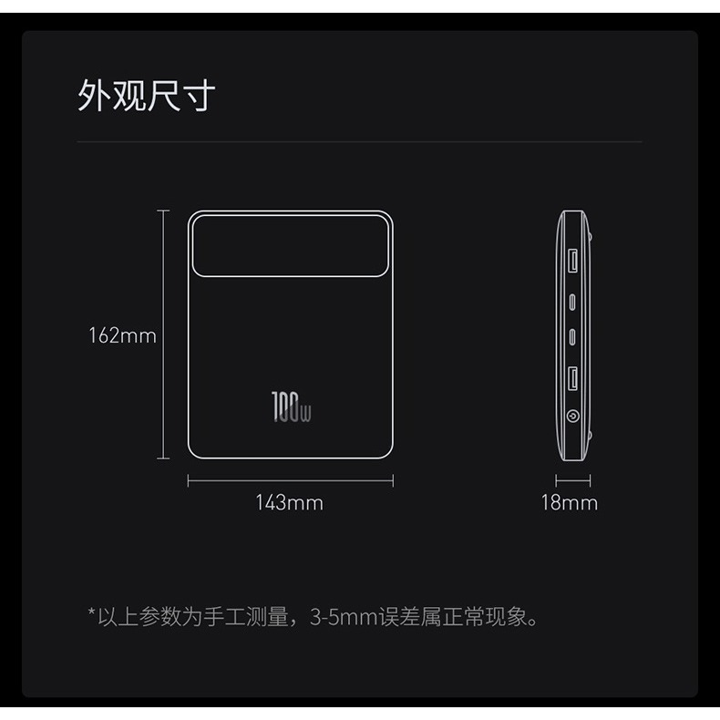 Baseus倍思 100W Blade 布雷德快充行動電源20000mAh  PPBLD100 PPBLD100HD-細節圖6