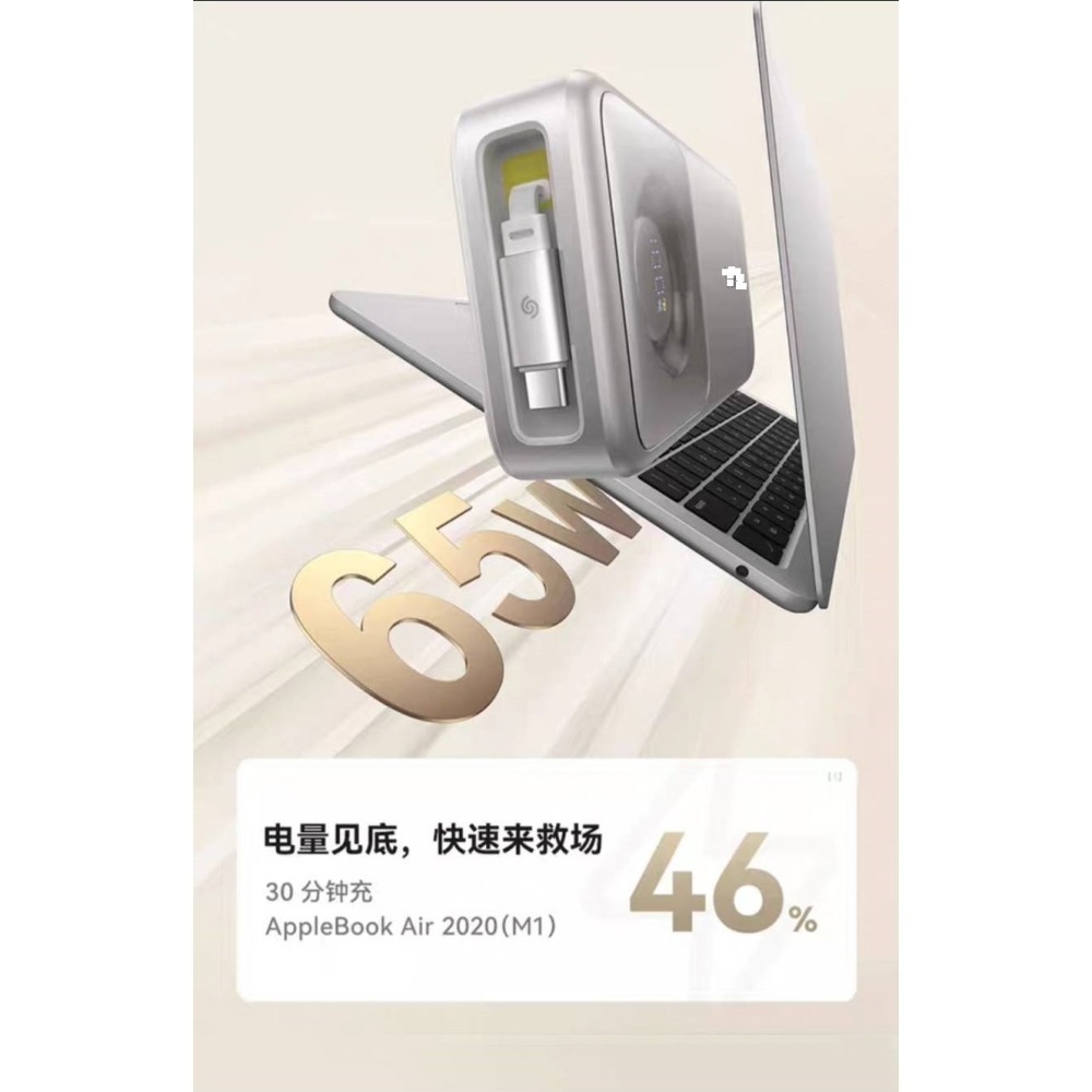 Baseus倍思 NOMOS 拉伸線數顯快充行動電源 Type-c 20000mAh PD65w-細節圖5