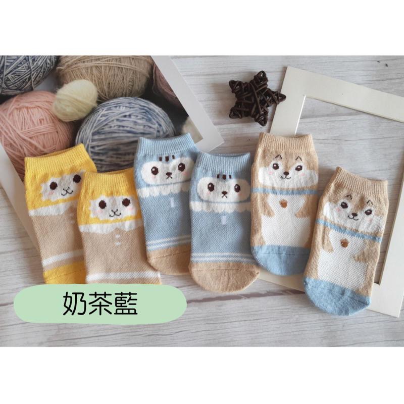 現貨【可愛動物童襪】三件一組 棉襪 台灣製 MIT 兒童襪子 動物 透氣 網眼 止滑-細節圖3