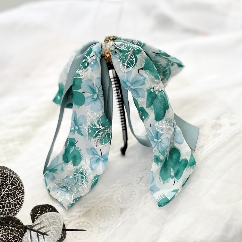 ＊哈娜髮飾＊法式絲巾式仙女夾/ 香蕉夾 大腸圈 髮圈 馬尾夾 髮夾 相交夾 三爪夾 包頭抓夾 鯊魚夾 髮叉 髮梳 邊夾-細節圖3