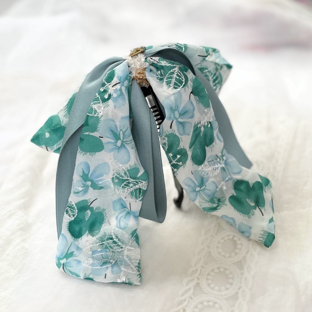 ＊哈娜髮飾＊法式絲巾式仙女夾/ 香蕉夾 大腸圈 髮圈 馬尾夾 髮夾 相交夾 三爪夾 包頭抓夾 鯊魚夾 髮叉 髮梳 邊夾-細節圖5