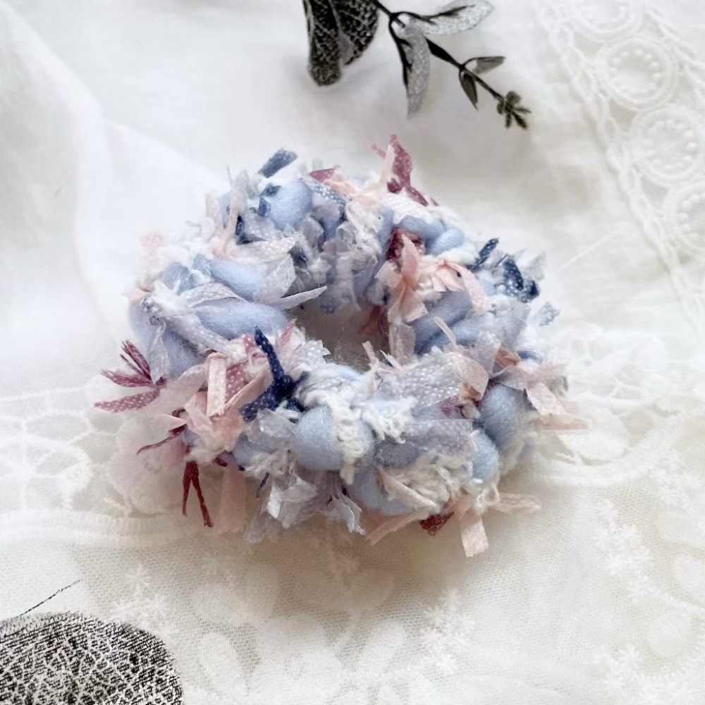 ＊哈娜髮飾＊手工編織大腸圈~毛線髮圈 甜甜圈髮束 髮繩 髮飾 頭飾 禮物 生日大腸髮圈 客製 訂製-規格圖1