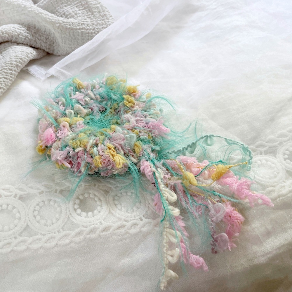 ＊哈娜髮飾＊手工編織大腸圈~毛線髮圈 甜甜圈髮束 髮繩 髮飾 頭飾 禮物 生日大腸髮圈 客製 訂製-細節圖2