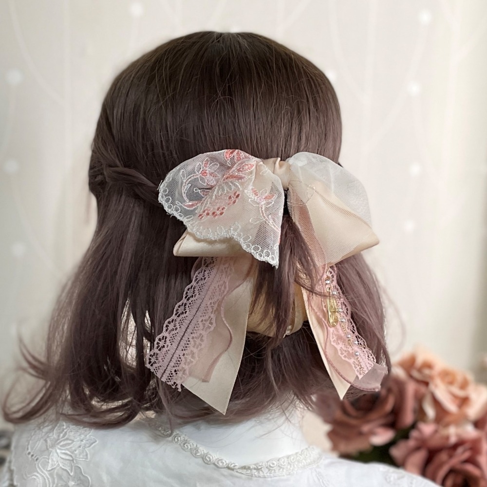 ＊哈娜髮飾＊法式蕾絲香蕉夾 鯊魚夾 仙女夾 髮圈 馬尾夾 蝴蝶結髮夾 相交夾 壓夾 三爪夾 包頭抓夾 髮叉 髮梳 邊夾-細節圖3