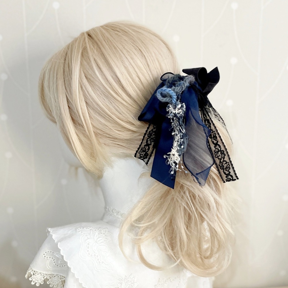 ＊哈娜髮飾＊法式編織仙女夾/大蝴蝶結鯊魚夾 大腸圈髮圈 馬尾夾 髮夾 相交夾 三爪夾 包頭抓夾 髮叉 髮梳 邊夾-細節圖3