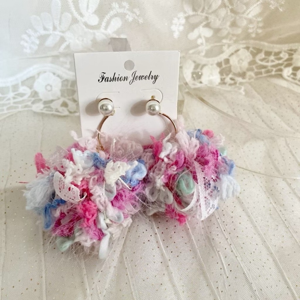 ＊哈娜髮飾＊編織髮箍 毛線耳環 編織大腸圈 耳飾 耳針 細頭箍 甜甜圈 頭飾 頭窟 法哭 髮哭 髮圈 髮枯 髮窟-細節圖4