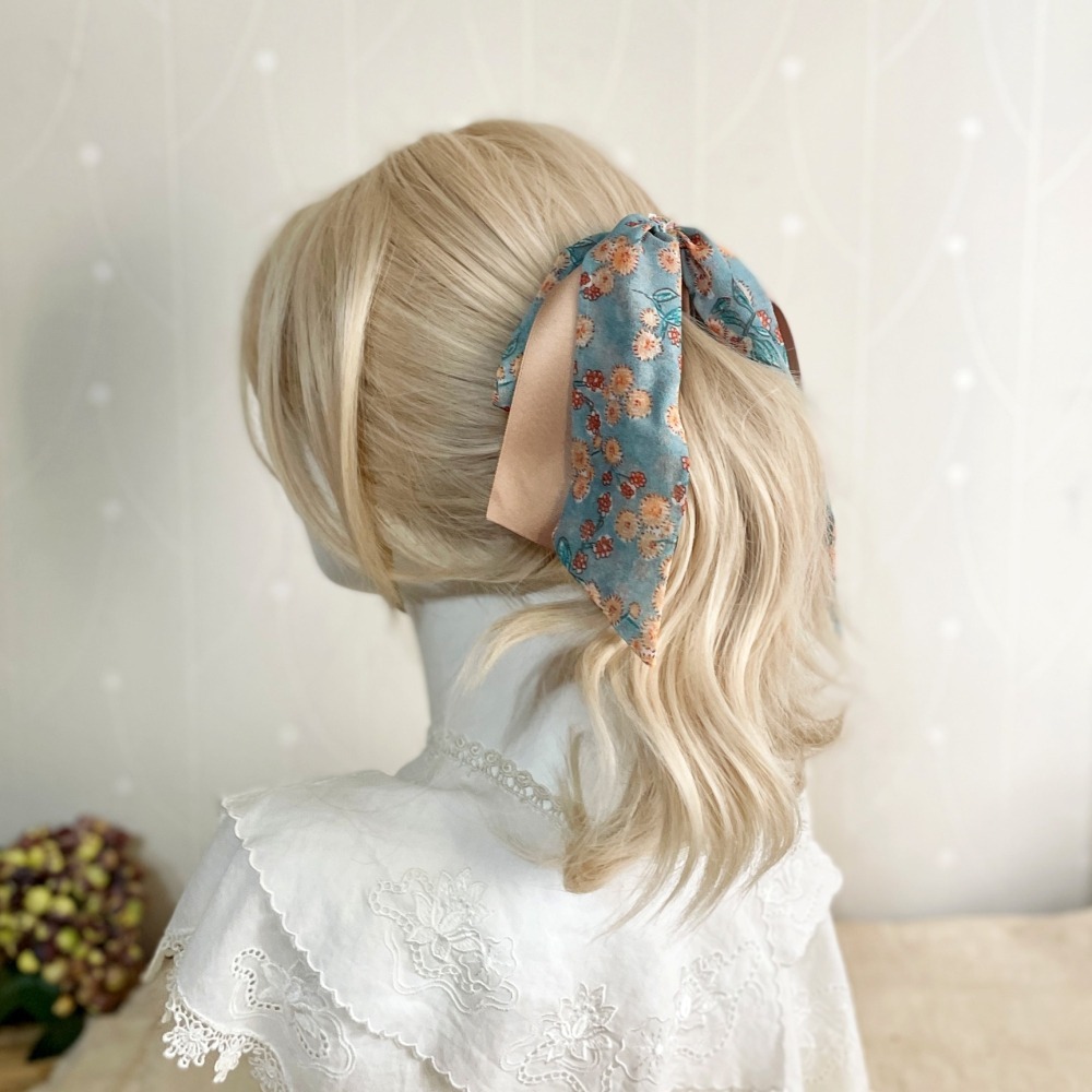 ＊哈娜髮飾＊法式絲巾式香蕉夾 大腸圈 髮圈 馬尾夾 髮夾 相交夾 壓夾 三爪夾 包頭抓夾 鯊魚夾 髮叉 髮梳 邊夾-細節圖2