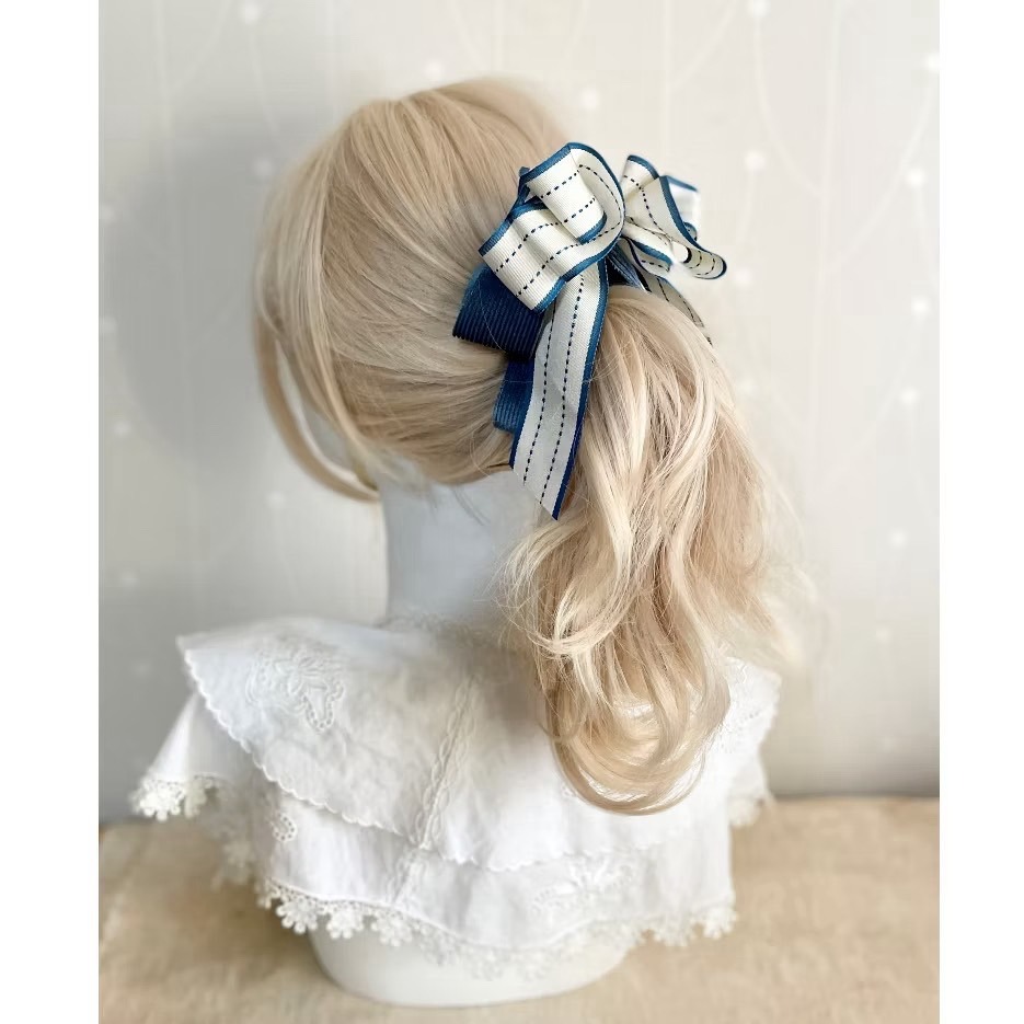 ＊哈娜髮飾＊手工仙女夾 希臘小鎮 大蝴蝶結香蕉夾鯊魚夾髮圈 馬尾夾 髮夾 相交夾 三爪夾 包頭抓夾 髮叉 髮梳 邊夾-細節圖4