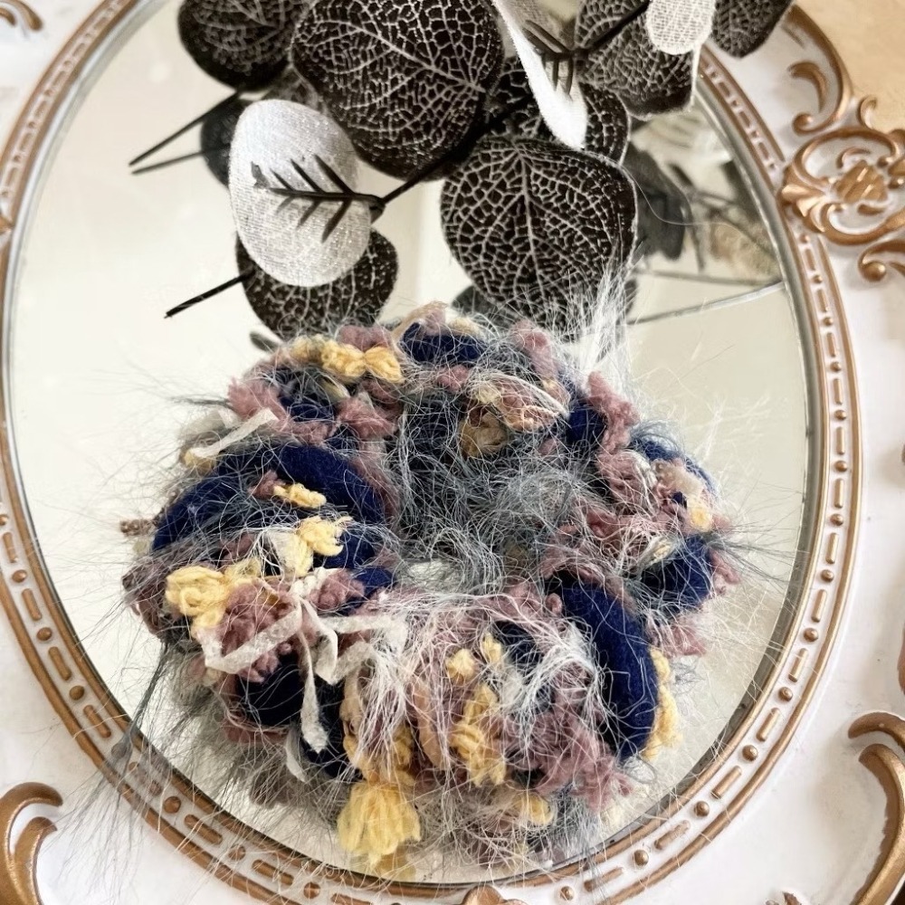 ＊哈娜髮飾＊手工編織大腸圈 編織髮箍 頭箍 髮窟 毛線髮圈 頭窟 髮束 髮繩 髮飾 頭飾 禮物 生日大腸髮圈 客製 訂製-細節圖2