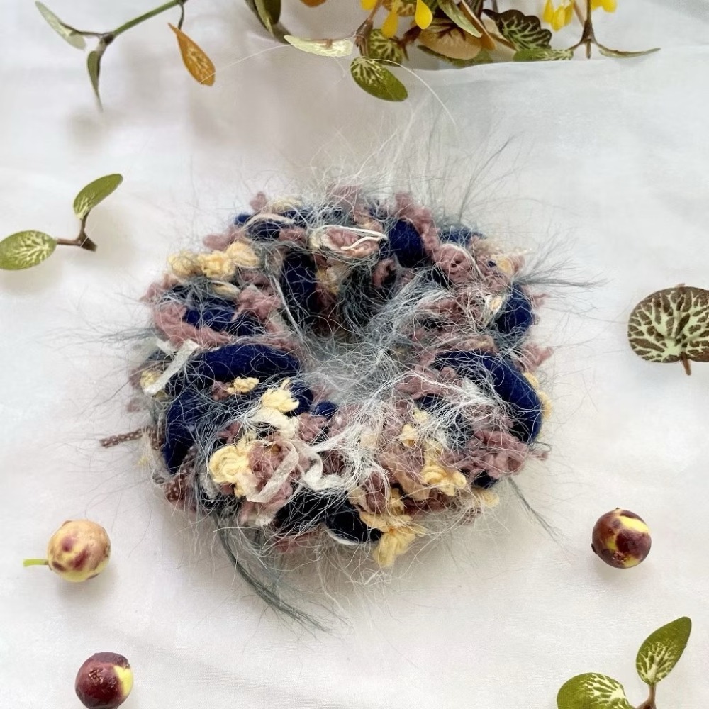 ＊哈娜髮飾＊手工編織大腸圈 編織髮箍 頭箍 髮窟 毛線髮圈 頭窟 髮束 髮繩 髮飾 頭飾 禮物 生日大腸髮圈 客製 訂製-規格圖5