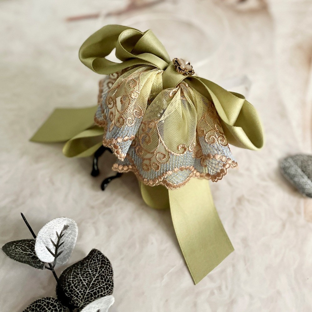 ＊哈娜髮飾＊法式蕾絲仙女夾~香蕉夾 鯊魚夾 大腸圈髮圈 馬尾夾 蝴蝶結髮夾 相交夾 三爪夾 包頭抓夾 髮叉 髮梳 邊夾-細節圖2