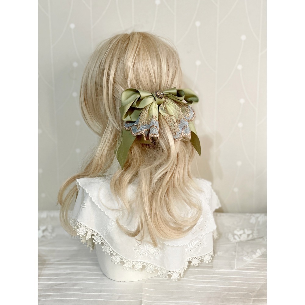 ＊哈娜髮飾＊法式蕾絲仙女夾~香蕉夾 鯊魚夾 大腸圈髮圈 馬尾夾 蝴蝶結髮夾 相交夾 三爪夾 包頭抓夾 髮叉 髮梳 邊夾-細節圖3