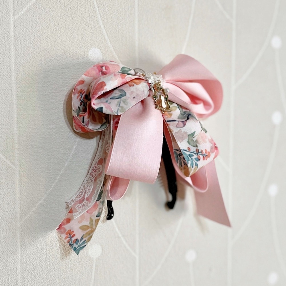 ＊哈娜髮飾＊獨家手工仙女夾/大蝴蝶結香蕉夾鯊魚夾 大腸圈髮圈 馬尾夾 髮夾 相交夾 三爪夾 包頭抓夾 髮叉 髮梳 邊夾-細節圖3