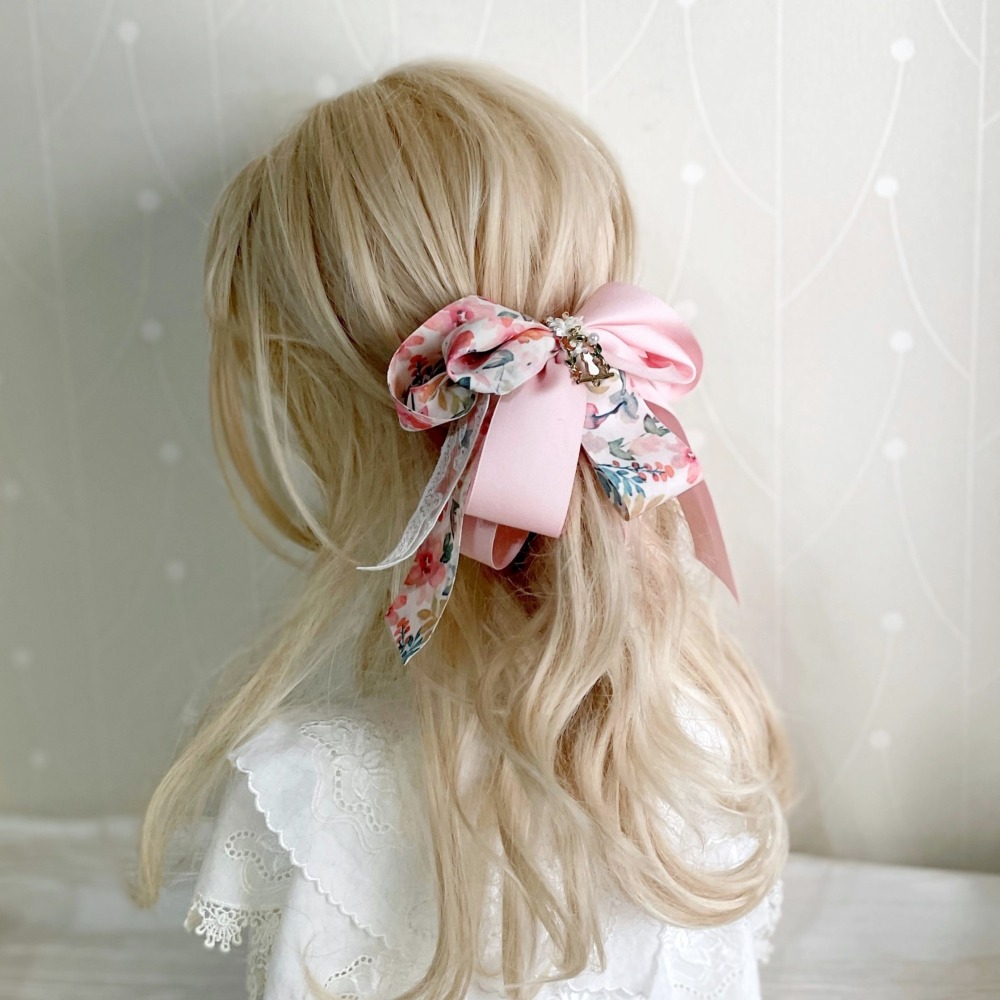 ＊哈娜髮飾＊獨家手工仙女夾/大蝴蝶結香蕉夾鯊魚夾 大腸圈髮圈 馬尾夾 髮夾 相交夾 三爪夾 包頭抓夾 髮叉 髮梳 邊夾-細節圖4