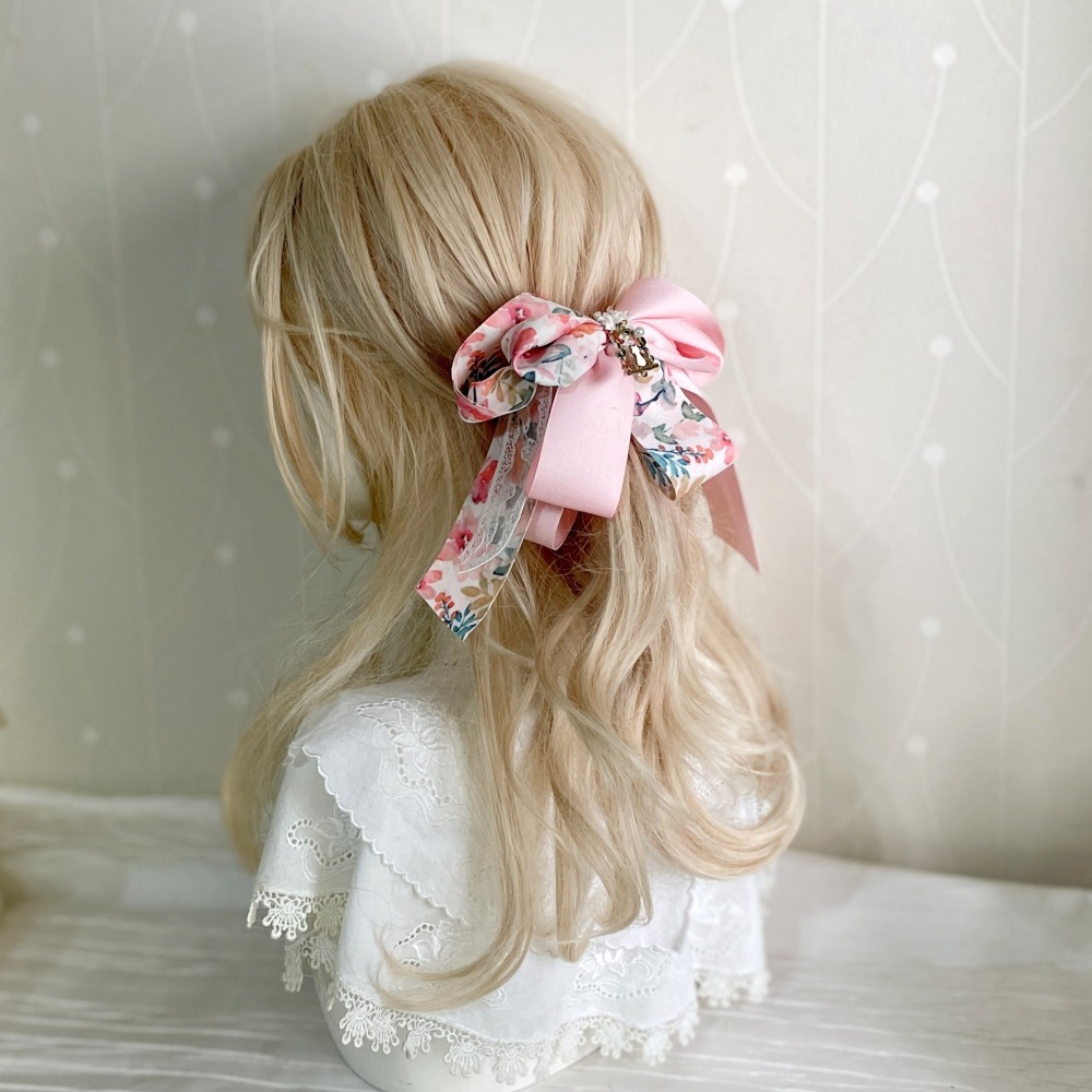 ＊哈娜髮飾＊獨家手工仙女夾/大蝴蝶結香蕉夾鯊魚夾 大腸圈髮圈 馬尾夾 髮夾 相交夾 三爪夾 包頭抓夾 髮叉 髮梳 邊夾-細節圖6