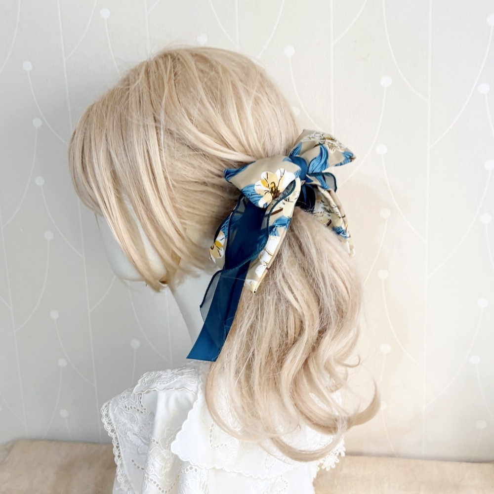 ＊哈娜髮飾＊手工布藝仙女夾/大蝴蝶結香蕉夾 鯊魚夾 髮圈 馬尾夾 髮夾 相交夾 三爪夾 包頭抓夾 髮叉 髮梳 邊夾-細節圖2