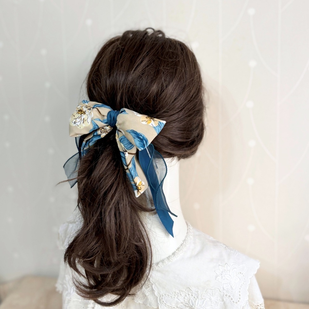 ＊哈娜髮飾＊手工布藝仙女夾/大蝴蝶結香蕉夾 鯊魚夾 髮圈 馬尾夾 髮夾 相交夾 三爪夾 包頭抓夾 髮叉 髮梳 邊夾-細節圖3