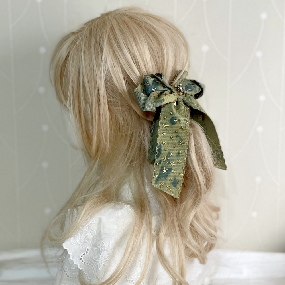 ＊哈娜髮飾＊獨家手工仙女夾/大蝴蝶結香蕉夾鯊魚夾 大腸圈髮圈 馬尾夾 髮夾 相交夾 三爪夾 包頭抓夾 髮叉 髮梳 邊夾-細節圖4