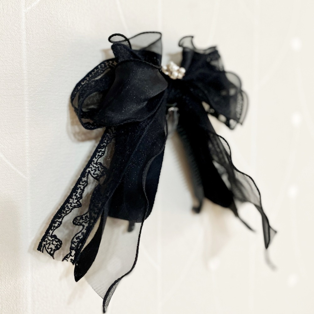 ＊哈娜髮飾＊獨家手工仙女夾/大蝴蝶結香蕉夾鯊魚夾 大腸圈髮圈 馬尾夾 髮夾 相交夾 三爪夾 包頭抓夾 髮叉 髮梳 邊夾-細節圖2