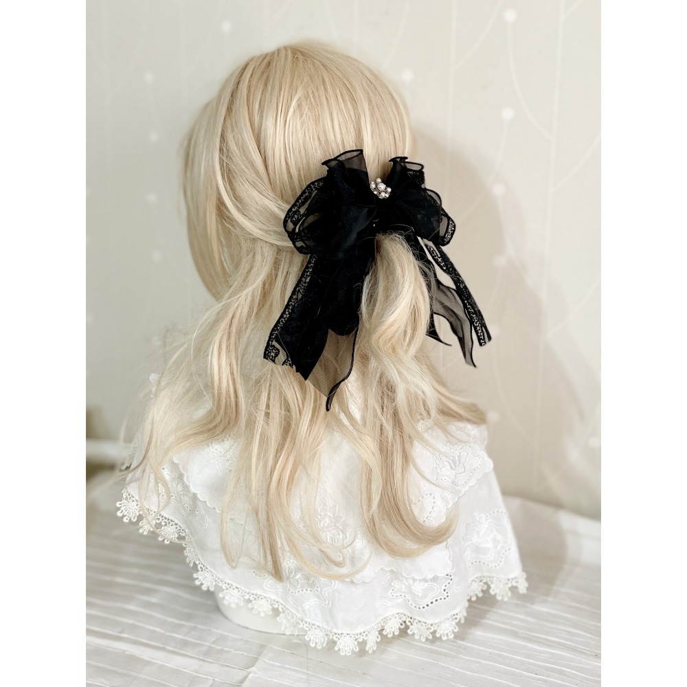 ＊哈娜髮飾＊獨家手工仙女夾/大蝴蝶結香蕉夾鯊魚夾 大腸圈髮圈 馬尾夾 髮夾 相交夾 三爪夾 包頭抓夾 髮叉 髮梳 邊夾-細節圖3