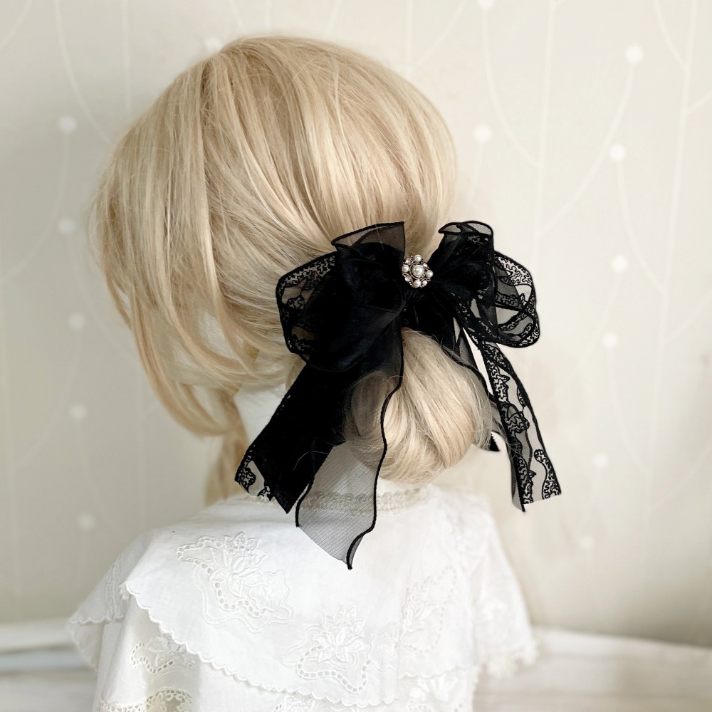 ＊哈娜髮飾＊獨家手工仙女夾/大蝴蝶結香蕉夾鯊魚夾 大腸圈髮圈 馬尾夾 髮夾 相交夾 三爪夾 包頭抓夾 髮叉 髮梳 邊夾-細節圖4