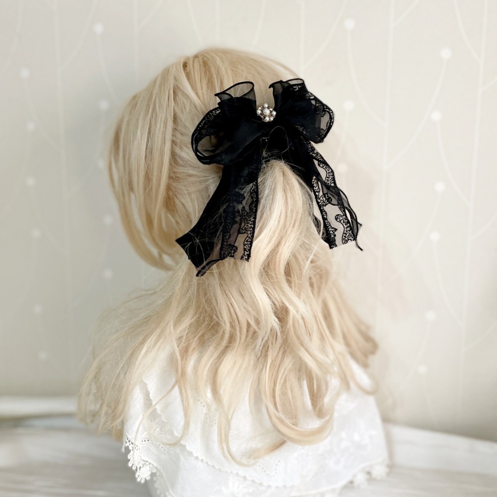 ＊哈娜髮飾＊獨家手工仙女夾/大蝴蝶結香蕉夾鯊魚夾 大腸圈髮圈 馬尾夾 髮夾 相交夾 三爪夾 包頭抓夾 髮叉 髮梳 邊夾-細節圖5