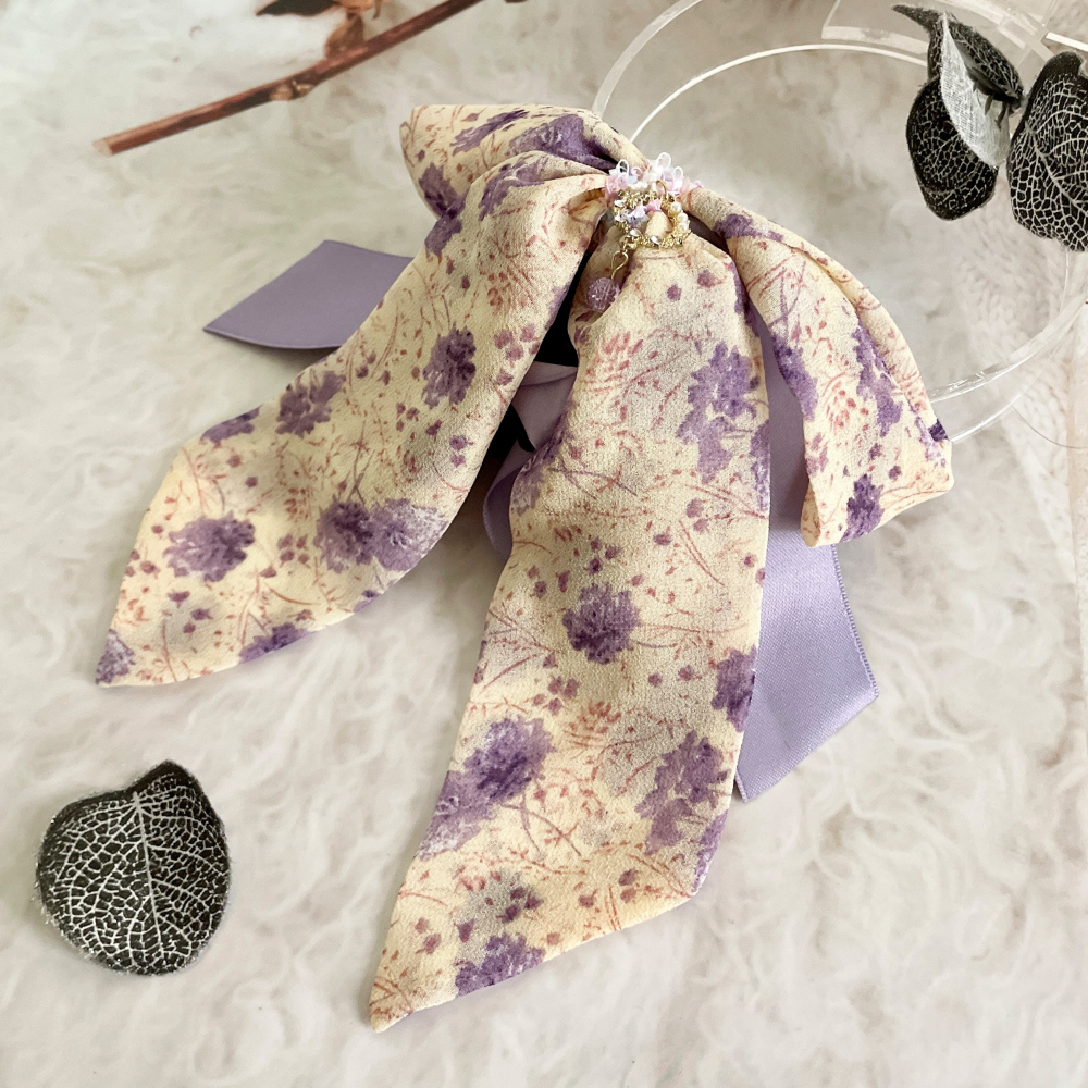 ＊哈娜髮飾＊法式絲巾式仙女夾/ 香蕉夾 大腸圈 髮圈 馬尾夾 髮夾 相交夾 三爪夾 包頭抓夾 鯊魚夾 髮叉 髮梳 邊夾-細節圖4