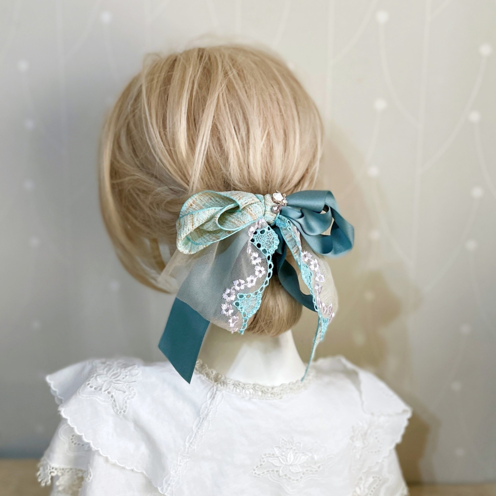 ＊哈娜髮飾＊法式蕾絲仙女夾~香蕉夾 鯊魚夾 大腸圈髮圈 馬尾夾 蝴蝶結髮夾 相交夾 三爪夾 包頭抓夾 髮叉 髮梳 邊夾-細節圖5