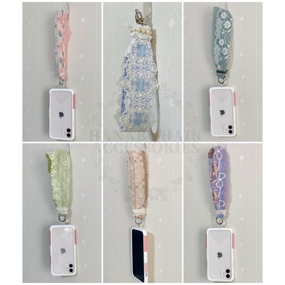 手機掛繩/ 手機手腕帶 蕾絲掛繩 手機背帶 手腕繩 手機繩 背繩 吊飾 票卡吊帶 掛繩-細節圖5