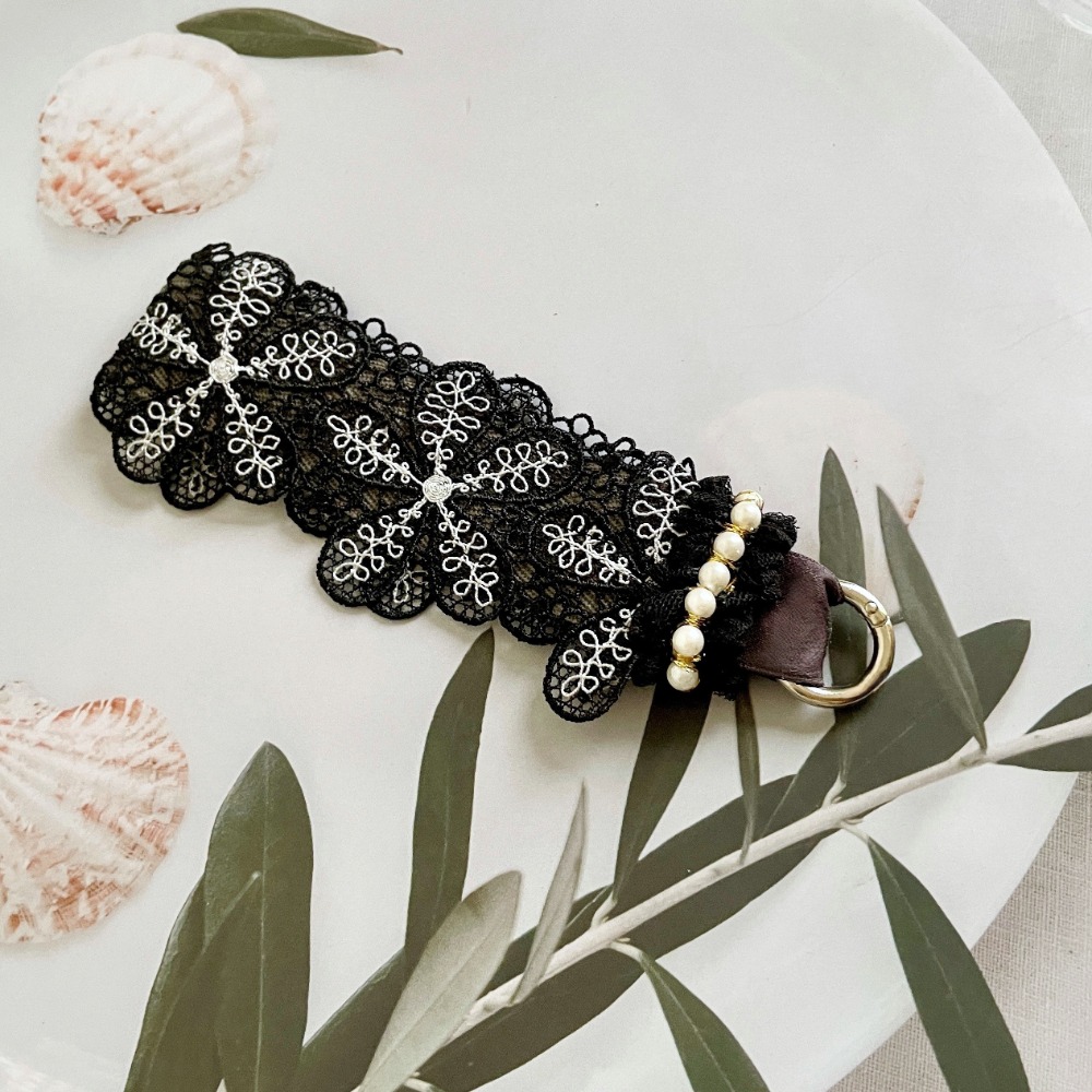 手機掛繩/ 手機手腕帶 蕾絲掛繩 手機背帶 手腕繩 手機繩 背繩 吊飾 票卡吊帶 掛繩-規格圖7