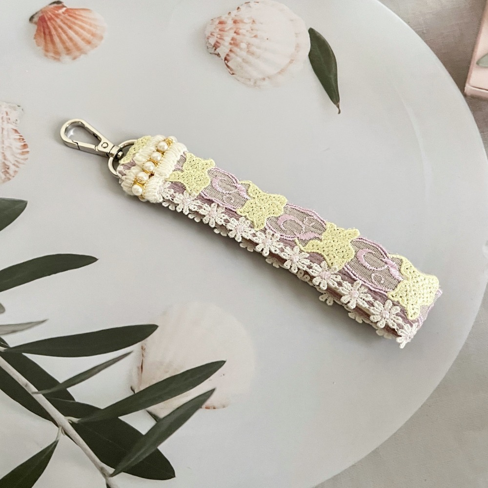 手機掛繩/ 手機手腕帶 蕾絲掛繩 手機背帶 手腕繩 手機繩 背繩 吊飾 票卡吊帶 掛繩-規格圖5