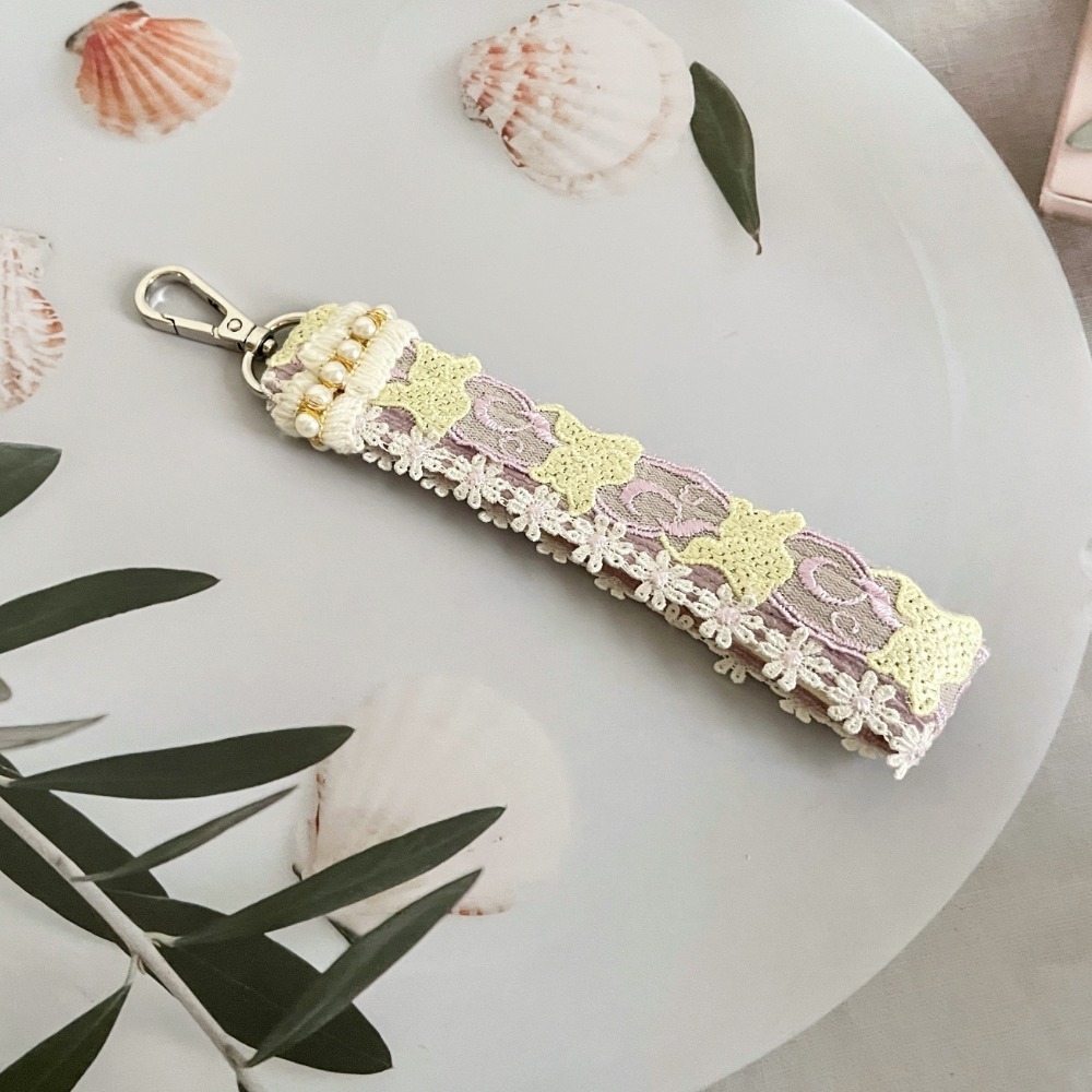 手機掛繩/ 手機手腕帶 蕾絲掛繩 手機背帶 手腕繩 手機繩 背繩 吊飾 票卡吊帶 掛繩-規格圖5