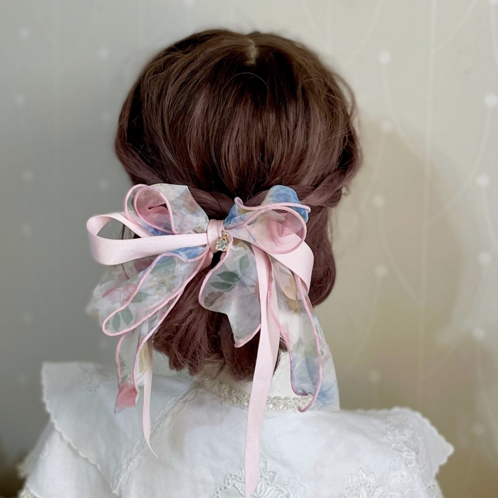 ＊哈娜髮飾＊長版荷葉邊仙女夾/ 鯊魚夾 香蕉夾 大腸圈髮圈 馬尾夾 鯊魚夾 髮梳 壓夾 相交夾 抓夾 邊夾 髮叉髮夾-細節圖2