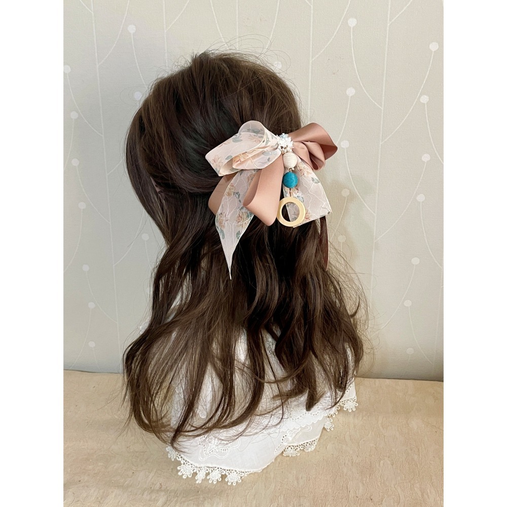 ＊哈娜髮飾＊獨家手工仙女夾/大蝴蝶結香蕉夾鯊魚夾 大腸圈髮圈 馬尾夾 髮夾 相交夾 三爪夾 包頭抓夾 髮叉 髮梳 邊夾-細節圖4