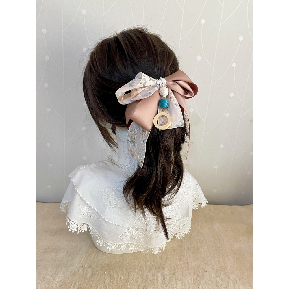 ＊哈娜髮飾＊獨家手工仙女夾/大蝴蝶結香蕉夾鯊魚夾 大腸圈髮圈 馬尾夾 髮夾 相交夾 三爪夾 包頭抓夾 髮叉 髮梳 邊夾-細節圖5