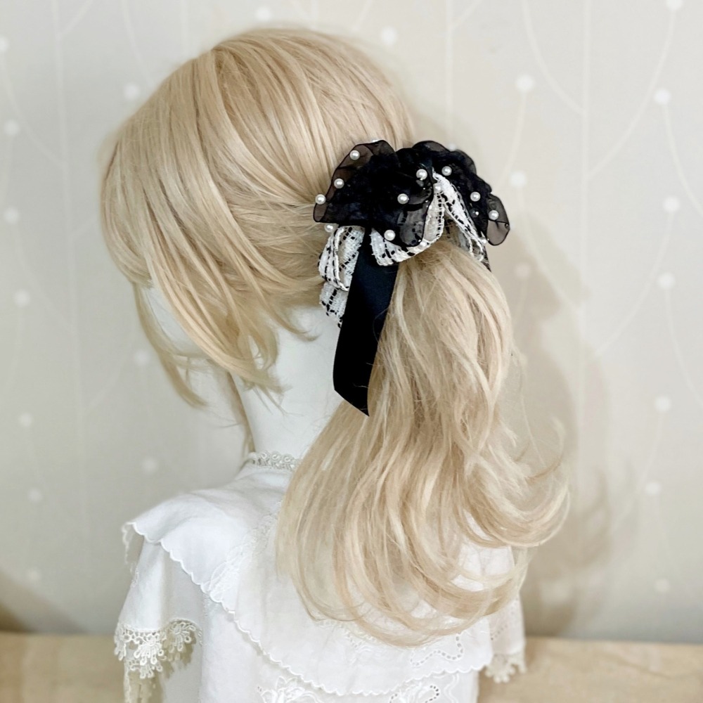 ＊哈娜髮飾＊手工仙女夾 小香珍珠 香蕉夾 鯊魚夾 髮圈 馬尾夾 蝴蝶結髮夾 相交夾 三爪夾 包頭抓夾 髮叉 髮梳 邊夾-細節圖4