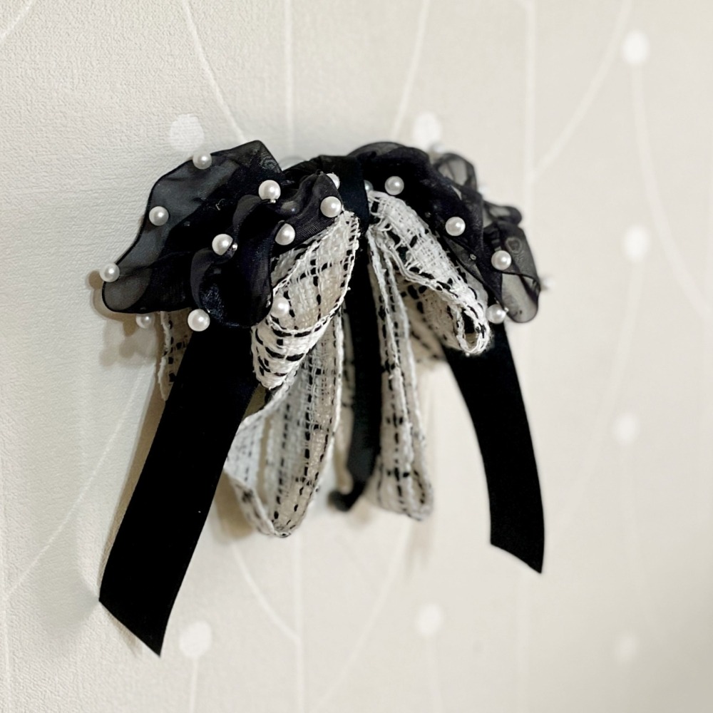 ＊哈娜髮飾＊手工仙女夾 小香珍珠 香蕉夾 鯊魚夾 髮圈 馬尾夾 蝴蝶結髮夾 相交夾 三爪夾 包頭抓夾 髮叉 髮梳 邊夾-細節圖5