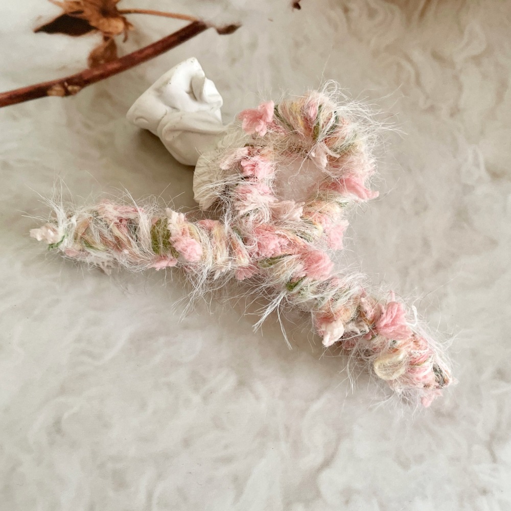 ＊哈娜髮飾＊手工紗線髮夾/毛線鯊魚夾 抓夾 髮飾 飾品 新娘頭飾 盤髮 丸子頭 包頭 禮物 生日-細節圖2