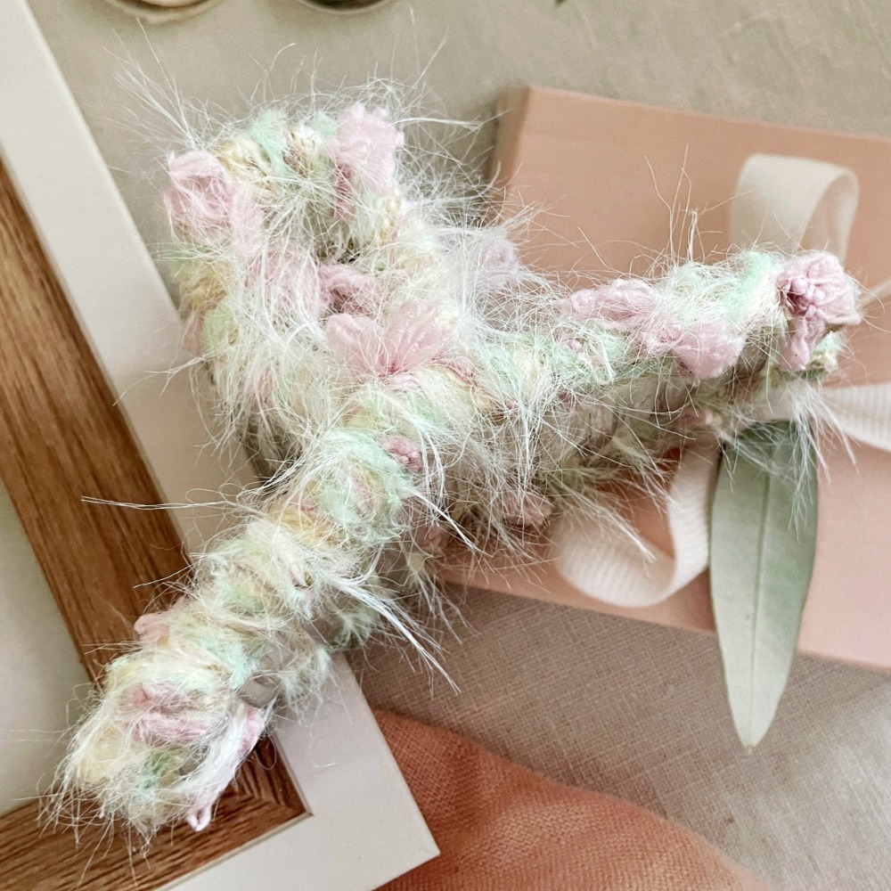 ＊哈娜髮飾＊手工紗線髮夾/毛線鯊魚夾 抓夾 髮飾 飾品 新娘頭飾 盤髮 丸子頭 包頭 禮物 生日-規格圖2