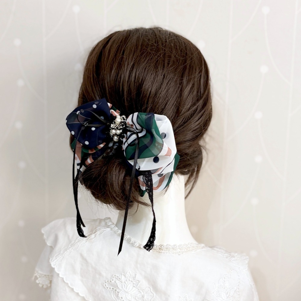 ＊哈娜髮飾＊手工布藝仙女夾 大蝴蝶結 髮夾 鯊魚夾 香蕉夾 髮圈 馬尾夾 髮梳 壓夾 相交夾 抓夾 邊夾 髮叉 三爪夾-細節圖4