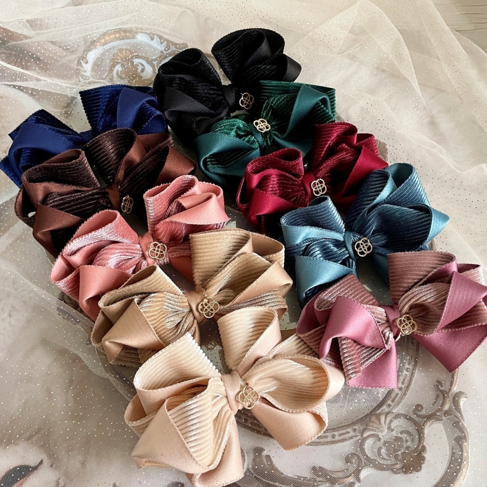 ＊哈娜髮飾＊手工立體蝴蝶結/香蕉夾 相交夾 鯊魚夾 抓夾 邊夾 髮圈 大腸圈 髮梳 髮叉 髮夾 壓夾 馬尾夾 彈簧夾-細節圖2