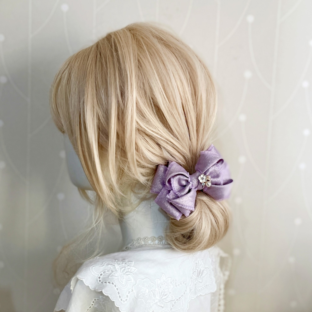 ＊哈娜髮飾＊手工立體蝴蝶結/香蕉夾 相交夾 鯊魚夾 抓夾 邊夾 髮圈 大腸圈 髮梳 髮叉 髮夾 壓夾 馬尾夾 彈簧夾-細節圖3