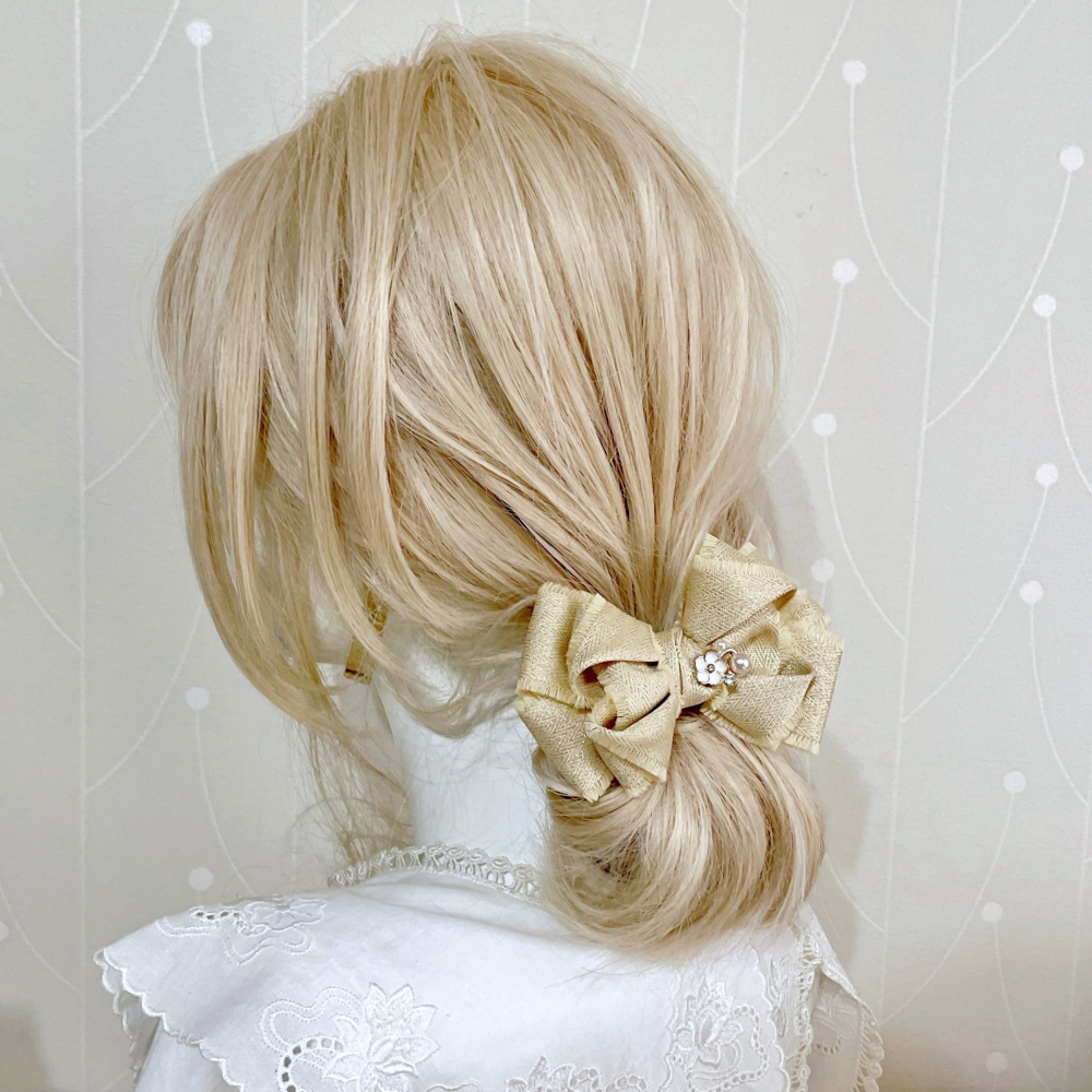 ＊哈娜髮飾＊手工立體蝴蝶結/香蕉夾 相交夾 鯊魚夾 抓夾 邊夾 髮圈 大腸圈 髮梳 髮叉 髮夾 壓夾 馬尾夾 彈簧夾-細節圖4